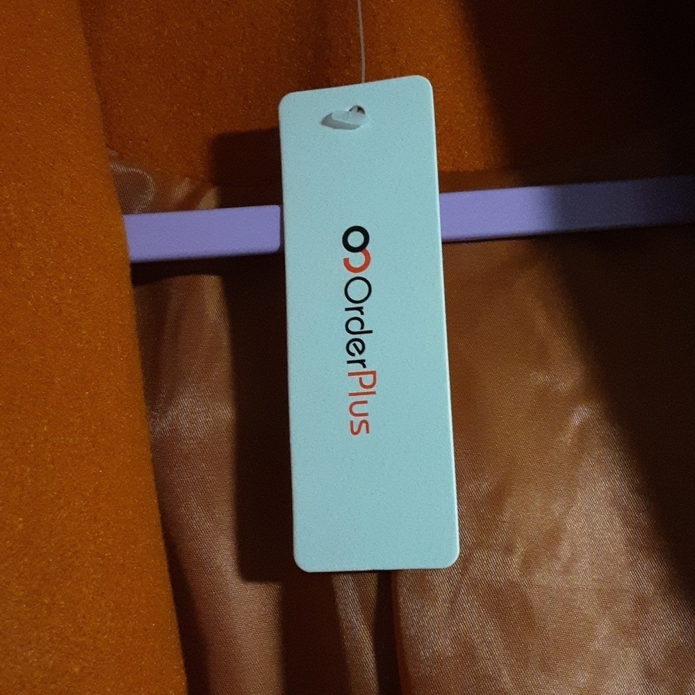 O ORDERPLUS Women's Coat Orange Size XL. - Picture 5 of 9